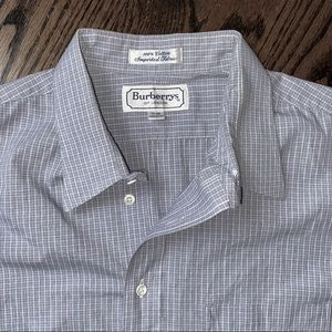 Vintage Burberrys of London Men’s Blue-Gray Plaid 17-35